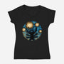 A Starry Experiment-Womens-V-Neck-Tee-glitchygorilla