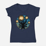 A Starry Experiment-Womens-V-Neck-Tee-glitchygorilla