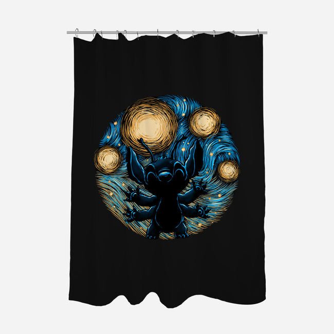 A Starry Experiment-None-Polyester-Shower Curtain-glitchygorilla