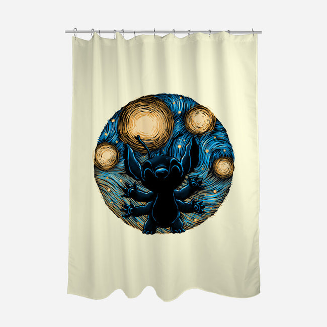 A Starry Experiment-None-Polyester-Shower Curtain-glitchygorilla