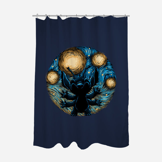 A Starry Experiment-None-Polyester-Shower Curtain-glitchygorilla