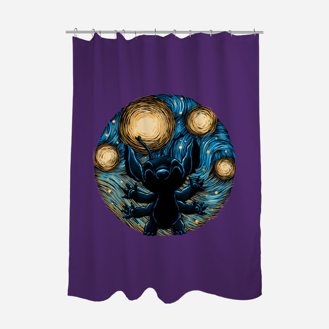 A Starry Experiment-None-Polyester-Shower Curtain-glitchygorilla