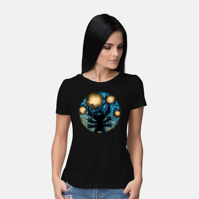 A Starry Experiment-Womens-Basic-Tee-glitchygorilla