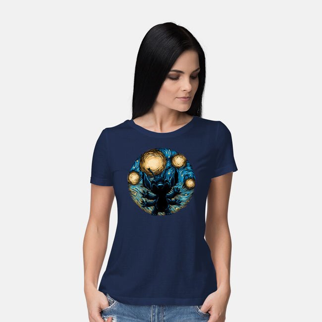 A Starry Experiment-Womens-Basic-Tee-glitchygorilla