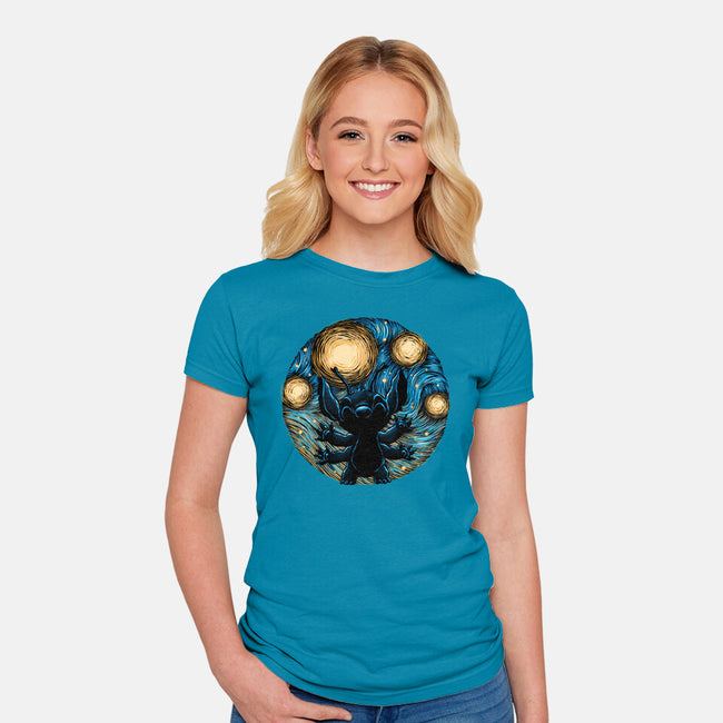 A Starry Experiment-Womens-Fitted-Tee-glitchygorilla