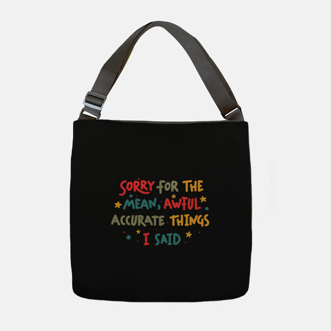 Mean But Accurate Things-None-Adjustable Tote-Bag-koalastudio