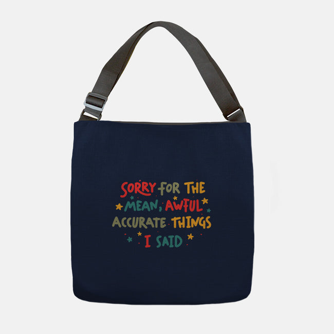 Mean But Accurate Things-None-Adjustable Tote-Bag-koalastudio
