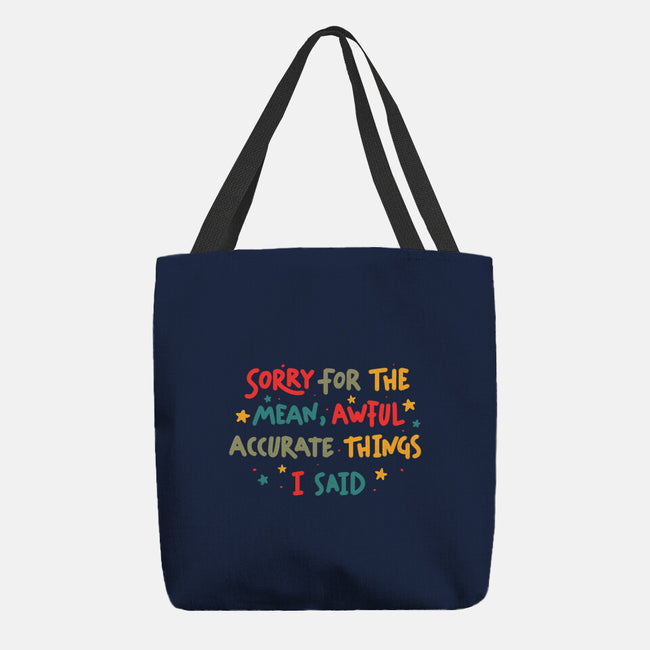 Mean But Accurate Things-None-Basic Tote-Bag-koalastudio