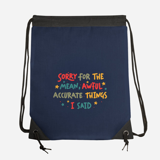 Mean But Accurate Things-None-Drawstring-Bag-koalastudio