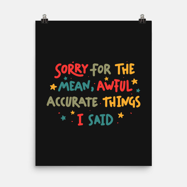 Mean But Accurate Things-None-Matte-Poster-koalastudio