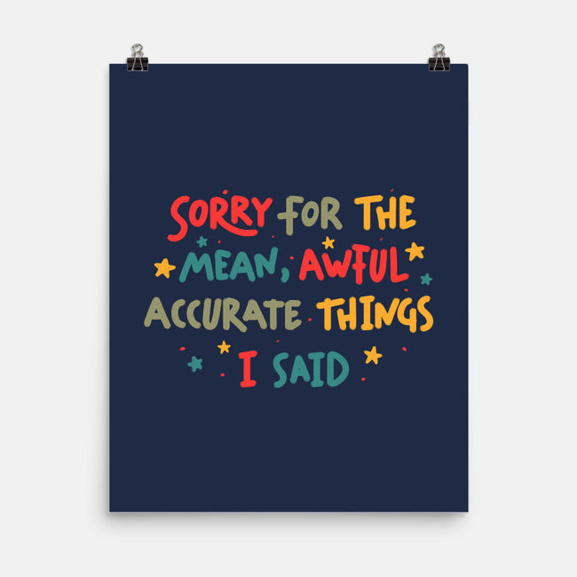 Mean But Accurate Things-None-Matte-Poster-koalastudio