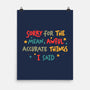 Mean But Accurate Things-None-Matte-Poster-koalastudio