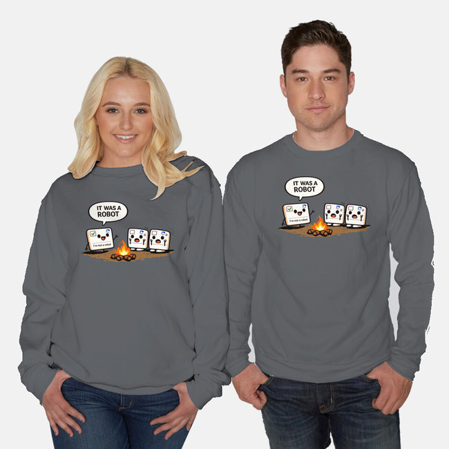 It Was A Robot-Unisex-Crew Neck-Sweatshirt-fanfabio
