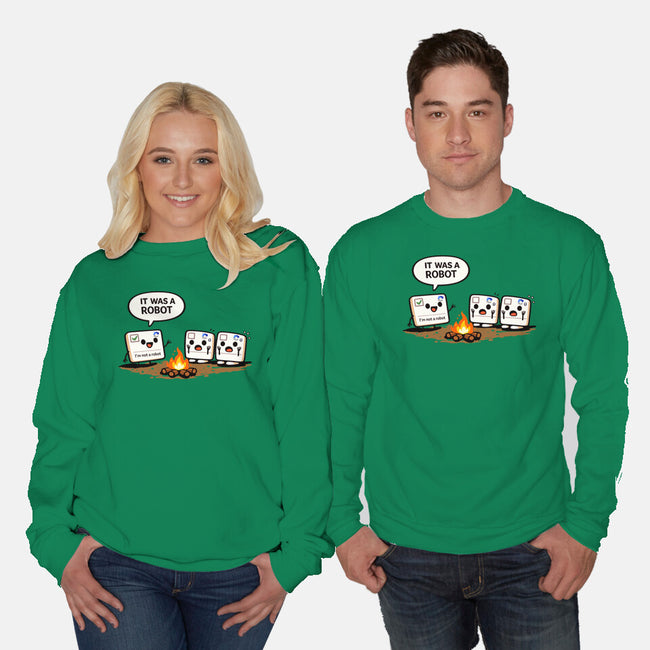 It Was A Robot-Unisex-Crew Neck-Sweatshirt-fanfabio