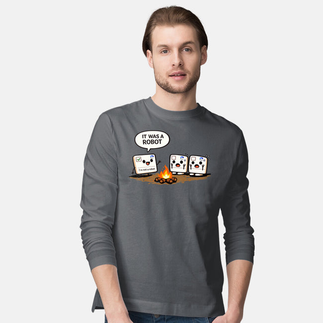 It Was A Robot-Mens-Long Sleeved-Tee-fanfabio