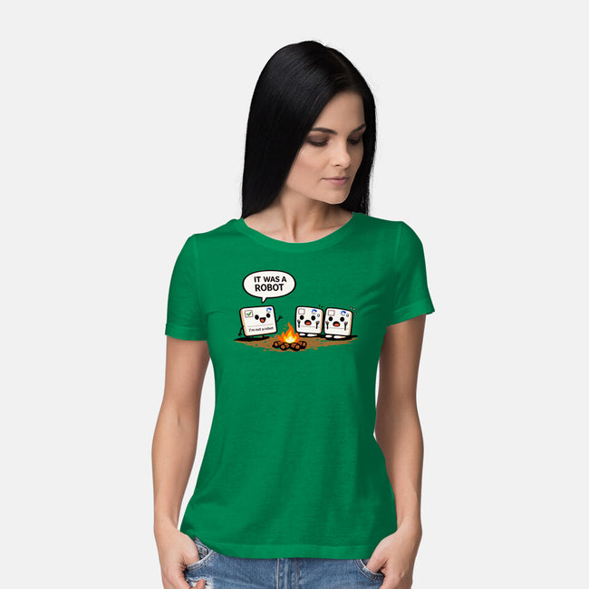 It Was A Robot-Womens-Basic-Tee-fanfabio