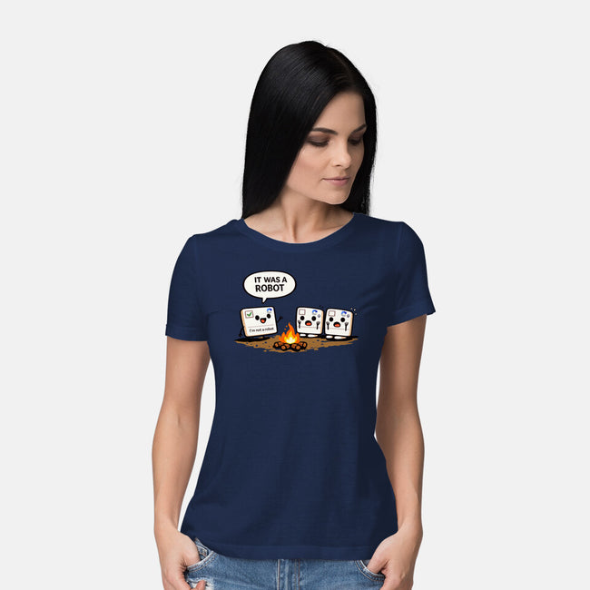 It Was A Robot-Womens-Basic-Tee-fanfabio