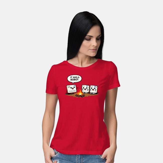 It Was A Robot-Womens-Basic-Tee-fanfabio