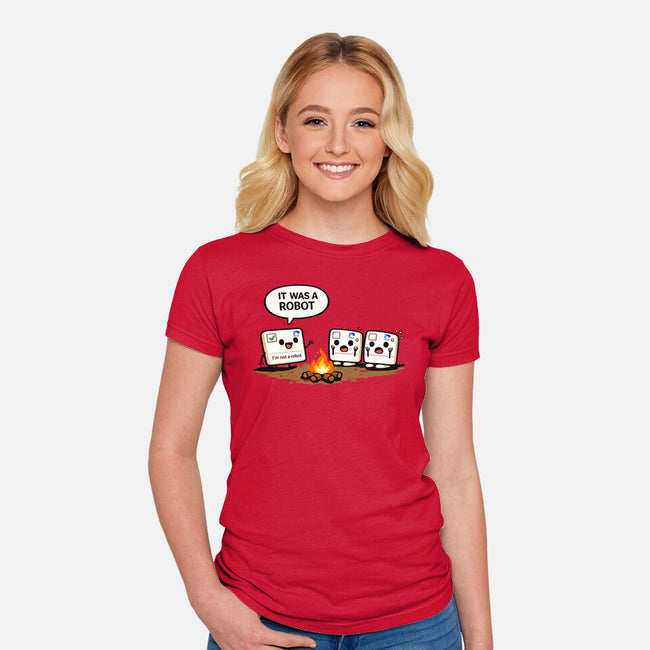It Was A Robot-Womens-Fitted-Tee-fanfabio