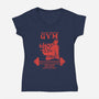 Black Knight Gym-Womens-V-Neck-Tee-imisko