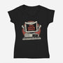 1000 Unread Emails-Womens-V-Neck-Tee-glitchygorilla