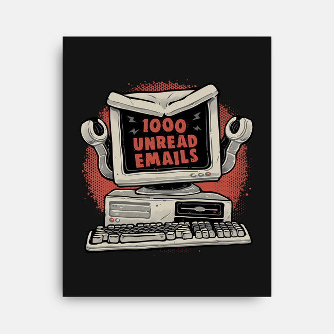 1000 Unread Emails-None-Stretched-Canvas-glitchygorilla