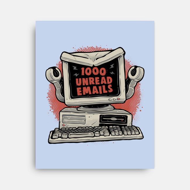 1000 Unread Emails-None-Stretched-Canvas-glitchygorilla
