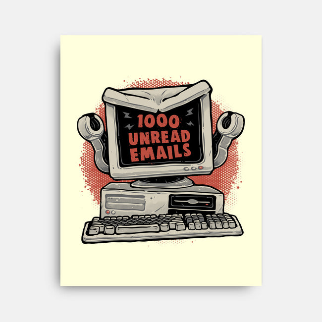 1000 Unread Emails-None-Stretched-Canvas-glitchygorilla