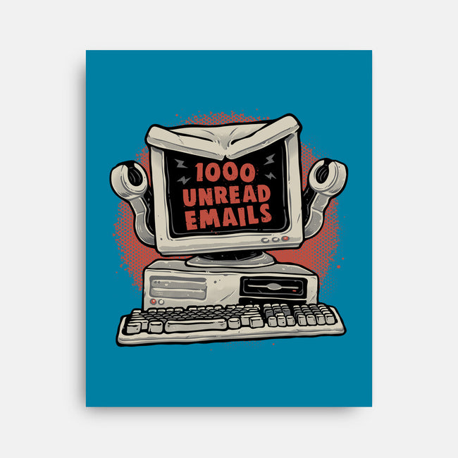 1000 Unread Emails-None-Stretched-Canvas-glitchygorilla