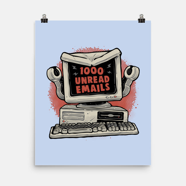 1000 Unread Emails-None-Matte-Poster-glitchygorilla