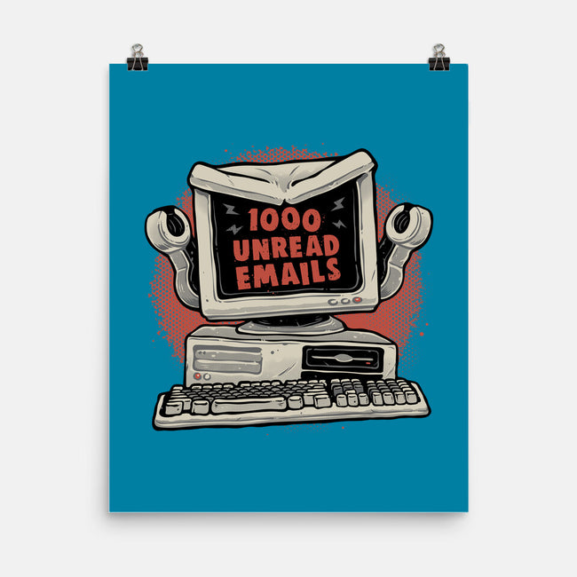 1000 Unread Emails-None-Matte-Poster-glitchygorilla