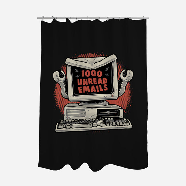1000 Unread Emails-None-Polyester-Shower Curtain-glitchygorilla