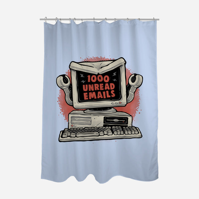 1000 Unread Emails-None-Polyester-Shower Curtain-glitchygorilla