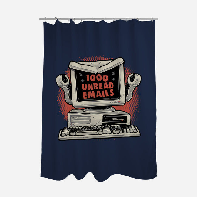 1000 Unread Emails-None-Polyester-Shower Curtain-glitchygorilla