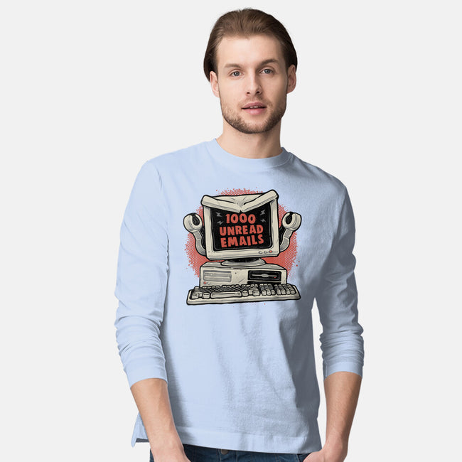 1000 Unread Emails-Mens-Long Sleeved-Tee-glitchygorilla