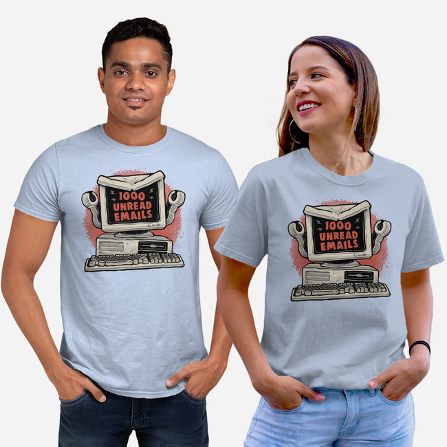1000 Unread Emails-Unisex-Basic-Tee-glitchygorilla