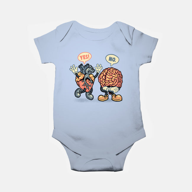 The Heart Says Yes-Baby-Basic-Onesie-glitchygorilla