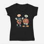 The Heart Says Yes-Womens-V-Neck-Tee-glitchygorilla