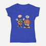 The Heart Says Yes-Womens-V-Neck-Tee-glitchygorilla