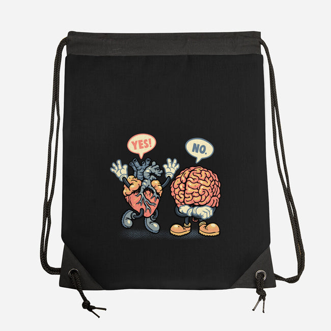 The Heart Says Yes-None-Drawstring-Bag-glitchygorilla
