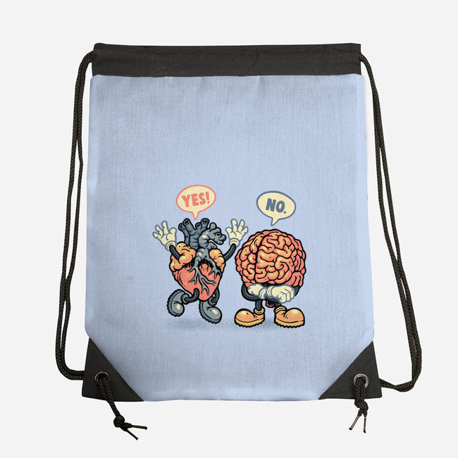 The Heart Says Yes-None-Drawstring-Bag-glitchygorilla
