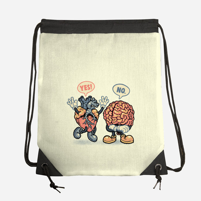 The Heart Says Yes-None-Drawstring-Bag-glitchygorilla