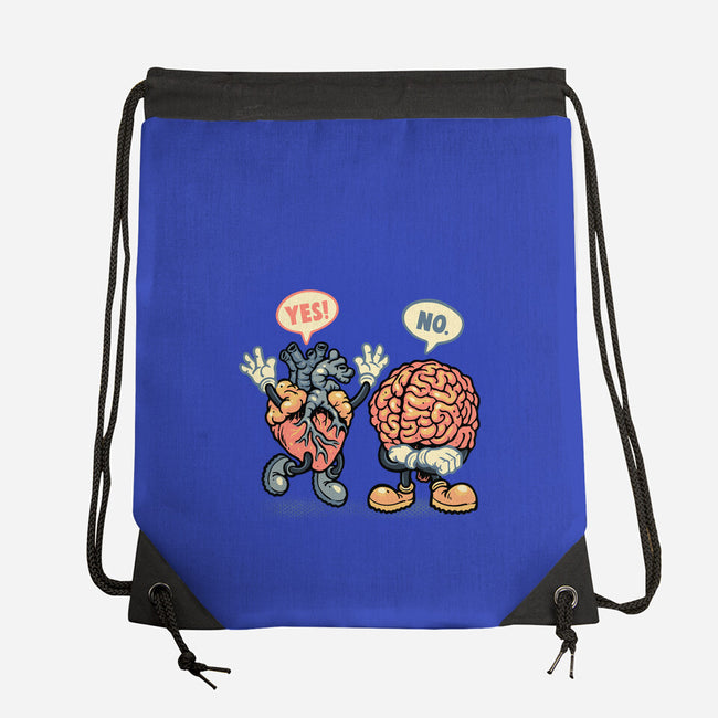 The Heart Says Yes-None-Drawstring-Bag-glitchygorilla