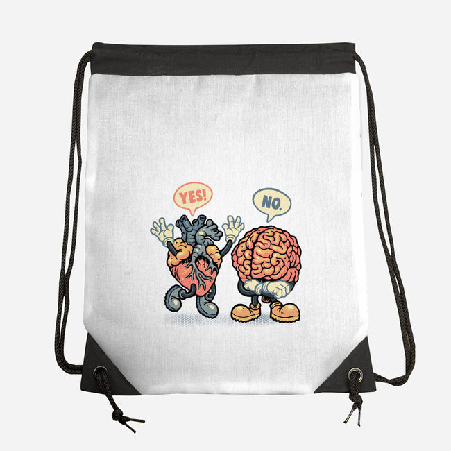 The Heart Says Yes-None-Drawstring-Bag-glitchygorilla