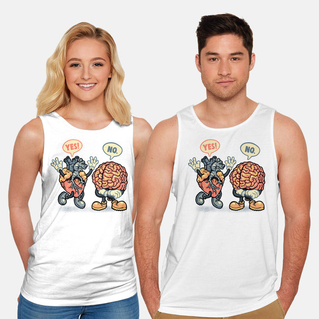 The Heart Says Yes-Unisex-Basic-Tank-glitchygorilla
