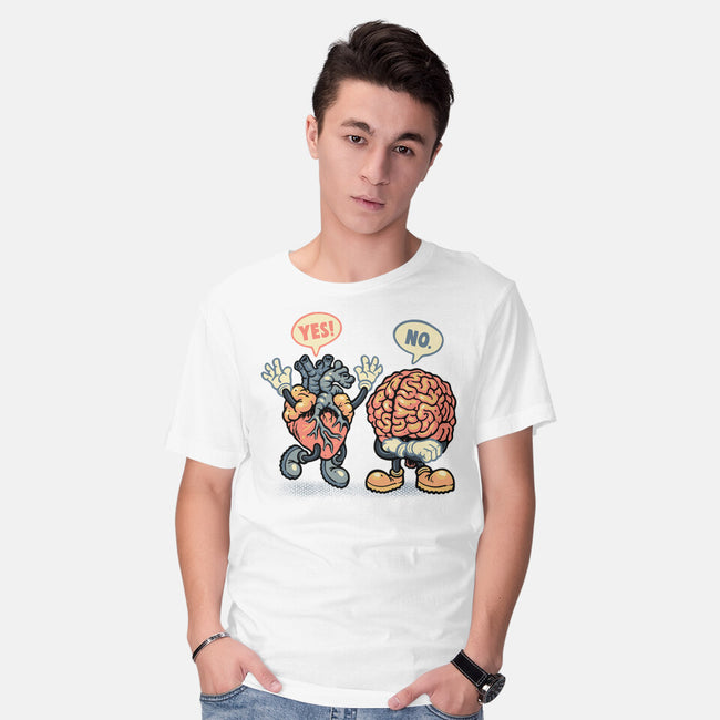 The Heart Says Yes-Mens-Basic-Tee-glitchygorilla