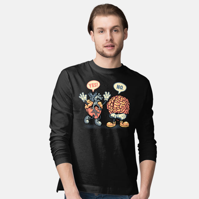 The Heart Says Yes-Mens-Long Sleeved-Tee-glitchygorilla