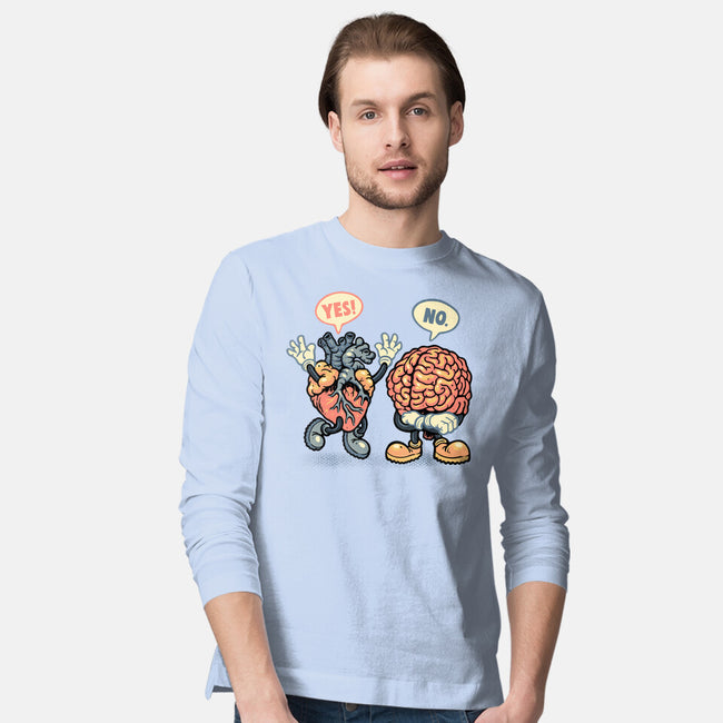 The Heart Says Yes-Mens-Long Sleeved-Tee-glitchygorilla