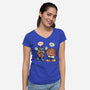 The Heart Says Yes-Womens-V-Neck-Tee-glitchygorilla