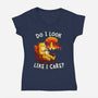 Couldn't Care Any Less-Womens-V-Neck-Tee-dandingeroz